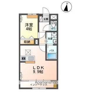 仮)阿見町中央2丁目アパート【1階】の間取り