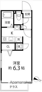 1Rの間取り画像