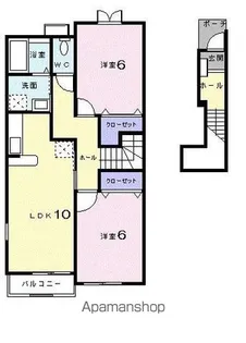 ブランド バーグA【2階】の間取り