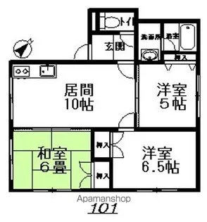 ロイヤルパレス【201号室】の間取り