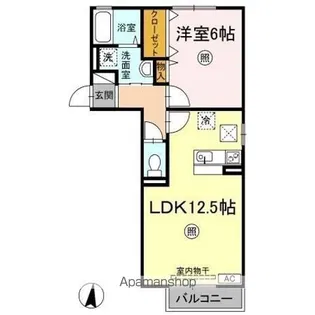 ディーバ B棟【1階】の間取り