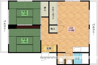 池園マンション【3階】の間取り