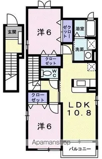 イリーデ・カーサⅢ【2階】の間取り