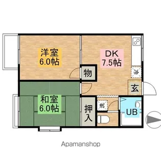 グランデュール シベ【201号室】の間取り