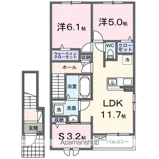 サンセールIX A【2階】の間取り