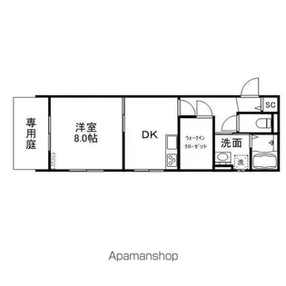 KAREN【107号室】の間取り
