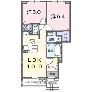 グランツK【1階】の間取り