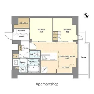 オアーゼ日暮里レジデンス【10階】の間取り