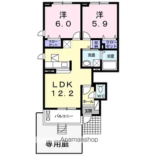 シュティール緑山【101号室】の間取り