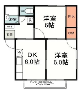 エステートピア羽鳥【201号室】の間取り