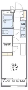 レオパレスレーブⅢ【203号室】の間取り