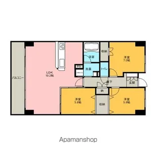 福岡県福岡市東区香椎照葉3丁目【マンション】の間取り