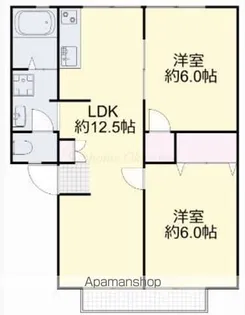 コーポ赤坂【2階】の間取り