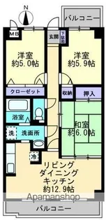 スカール松縄【203号室】の間取り