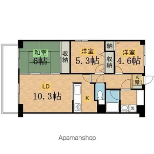 ソシア稲馬【105号室】の間取り