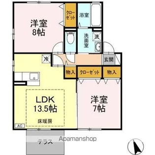 パストラーレ【101号室】の間取り