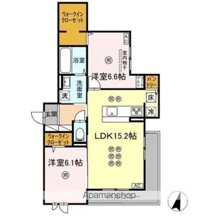 ガーデン ラピッズ【1階】の間取り