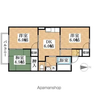ツーイン天白【2階】の間取り