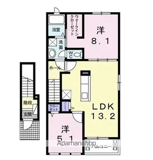 フェリオA【2階】の間取り