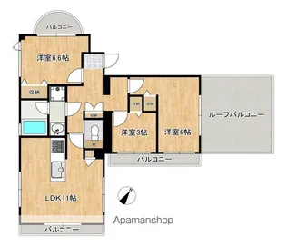 サンライズマンション【401号室】の間取り