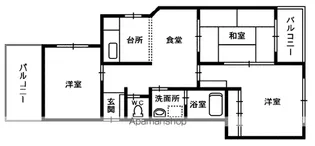 コーポラスK&K【301号室】の間取り