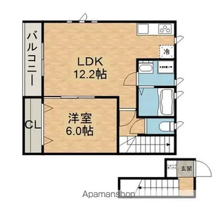 フェリオ一浦【205号室】の間取り