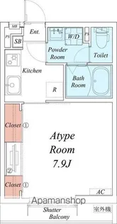 リブリ・フローレス参番館【1階】の間取り