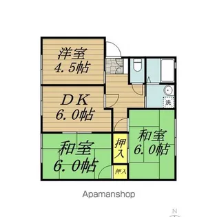 メゾン旭C【1階】の間取り