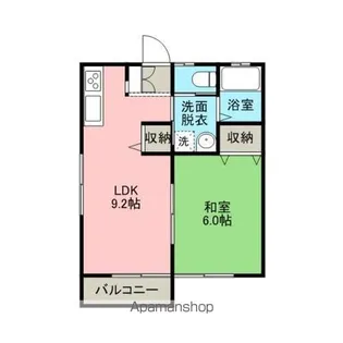 ニュー山いちA【3号室】の間取り