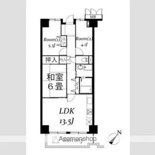 フローラ稲毛【7階】の間取り