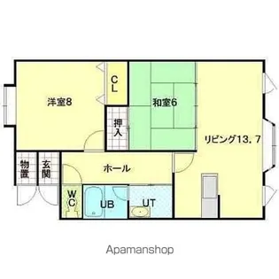 パークヴィレッジK’S【D号室】の間取り