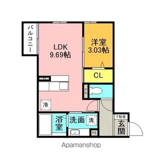 シャンス【103号室】の間取り