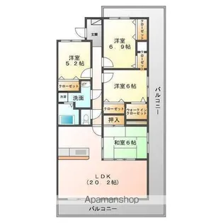 マリベール中須賀【8階】の間取り
