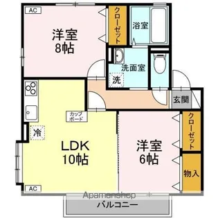 リビングタウン新田東【2階】の間取り