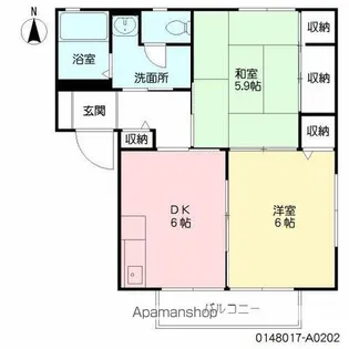 ディアス住吉【2階】の間取り