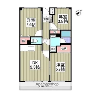 グランパレス小熊【2階】の間取り