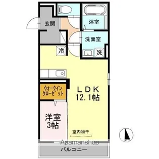 サニープレイス鶴崎【3階】の間取り