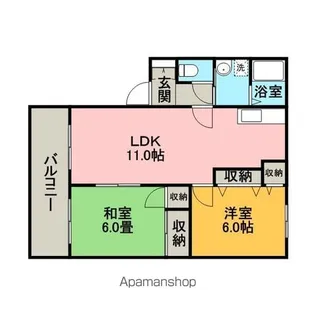 コーポ・アゼリア【1階】の間取り