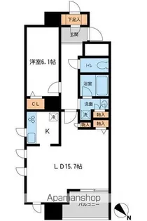 メトロタワー山下町【10階】の間取り