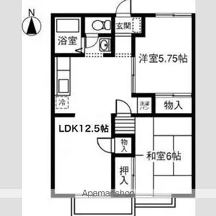 ハイツ森本【2階】の間取り