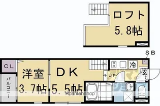 淀ヒルズ【201号室】の間取り