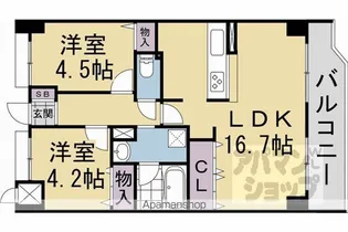 ライオンズマンション淀リバーサイド【609号室】の間取り