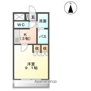 シェモア【2階】の間取り