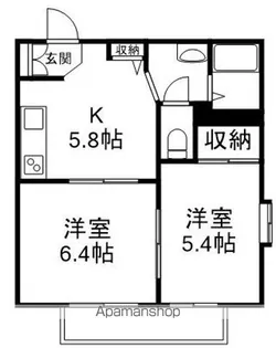 フェリス八千代台【2階】の間取り
