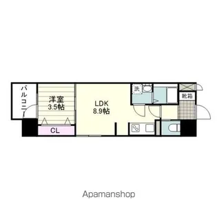 SーRESIDENCE新町AGOG【1001号室】の間取り