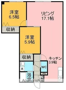 北海道網走市南二条西4丁目【マンション】の間取り
