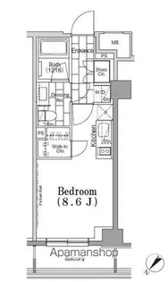 ONE ROOF FLAT TSUKISHIMA【8階】の間取り