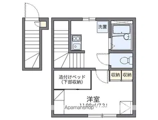 レオパレス中田第三【202号室】の間取り