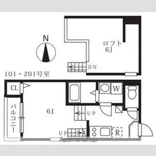 ポラリス名城公園【201CP号室】の間取り