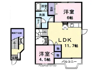 ベルフラワーF【2階】の間取り
